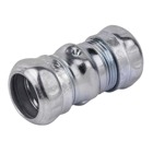Compression Coupling, Concrete Tight, Conduit Size 4 Inches, Length 5.395 Inches, Material Zinc Plated Steel, For use with EMT Conduit