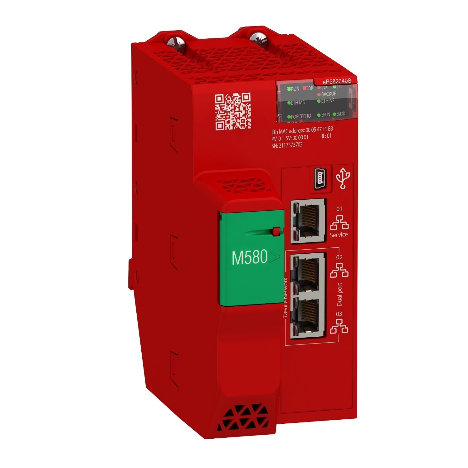 BMEP582040S BME Safety Processor Module, 8 MB Memory, 10240 I/O Capacity, 2560 Input/Output, Rack Mounting