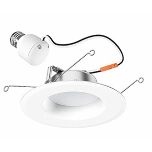 LED8DRS6/830 120 Dimmable Replacement LED RS Can Downlight With Pigtail Attachment, 6 in Ceiling Opening, 120 V