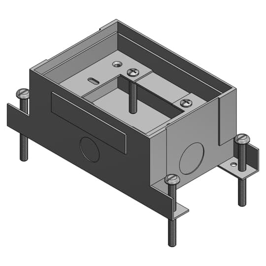 741S Steel City 740 Flush Service Shallow Floor Box, Stamped Steel, 29 cu-in Capacity, 1 Gangs, (1) Outlets, (6) Knockouts, 4 in L x 5-1/2 in W x 3-5/8 in H