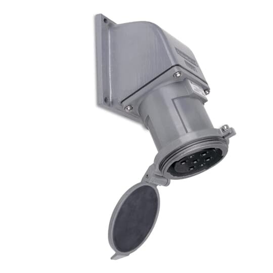 DF2504FRA00 Russellstoll MaxGard Angle Dead Front Female Sleeve Gated Pin and Sleeve Receptacle With Angle Adapter, 277/480 V AC, 200 A, 4 Poles, 5 Wires