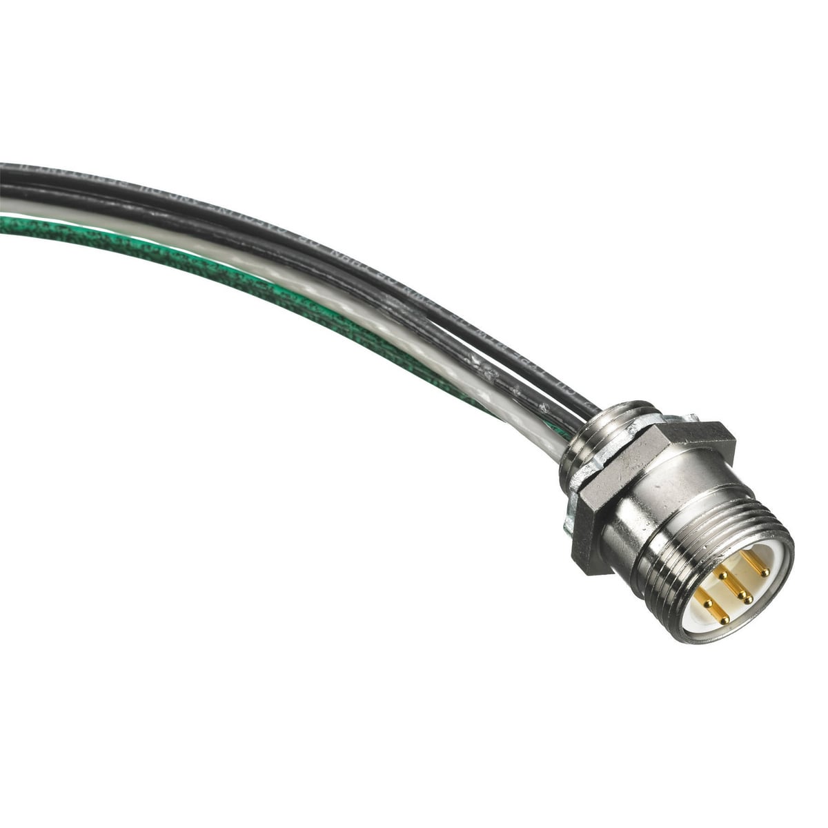 RM3004PA001 4-Pole 4-Wire Fabricated Male Receptacle, 600 V AC, 30 A, 18000 W Power Rating