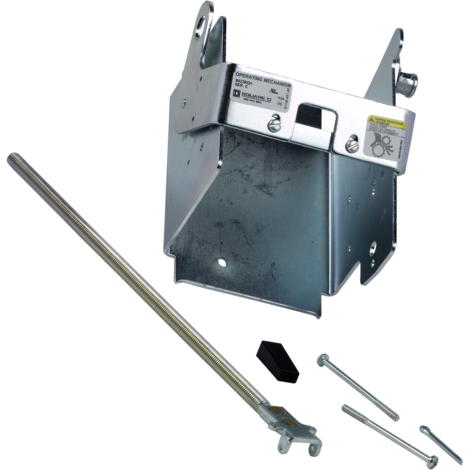 9422RB1 Operating Mechanism, Variable Depth Handle Handle/Operation, Flange Handle Mounting, For Use With PowerPact 2/3-Pole 125 A B Frame Molded Case Circuit Breaker, Class 9422 Handle Mechanism