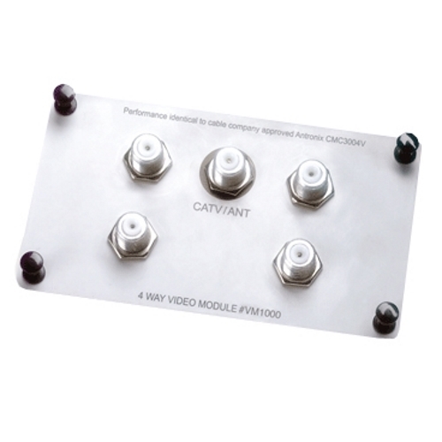 VM1000 4-Way Passive Video Splitter, 1 Input, 75 Ohm Impedance