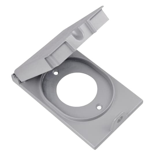 CCSV-TL Red Dot Dry-Tite Weatherproof Receptacle Cover, 4-9/16 in L x 2-13/16 in W, Die-Cast Aluminum