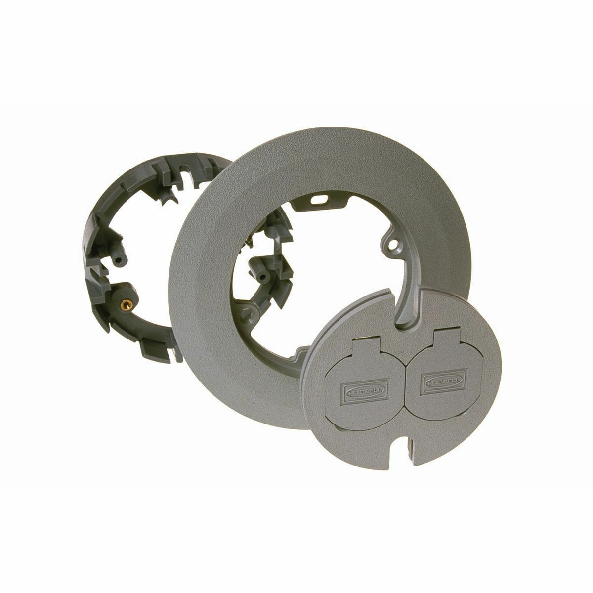 6299 Non-Metallic Cover and Flange Kit, 6-1/4 in Dia, 0.56 in W x 6-1/4 in D, PVC