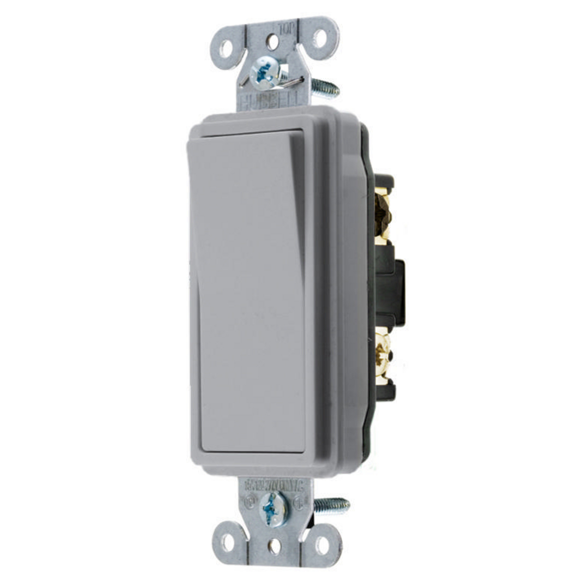 DS315GY DS Series 3-Way Heavy Duty Specification Grade Standard Sized AC Decorator Switch, 120/277 VAC, 15 A, 4155 W Power Rating, 2-Position Contact