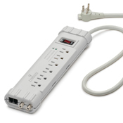 S1000-PTC Surge Protected Power Strip, 120 V AC, 15 A, 6 Outlets, 6 ft L Cord