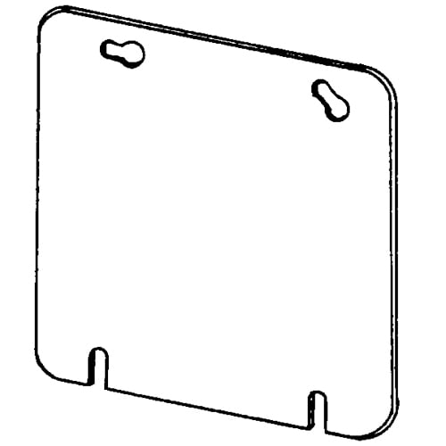 8487 Flat Electrical Box Cover, 4-11/16 in L x 4-11/16 in W, Blank Cover, Steel