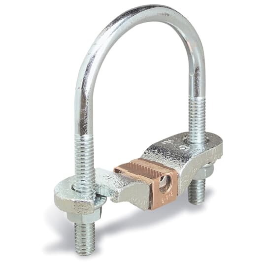 5-TB Blackburn EZ-Ground Non-Insulated Water Pipe Grounding Clamp, 6 to 2 AWG Conductor, Malleable Iron