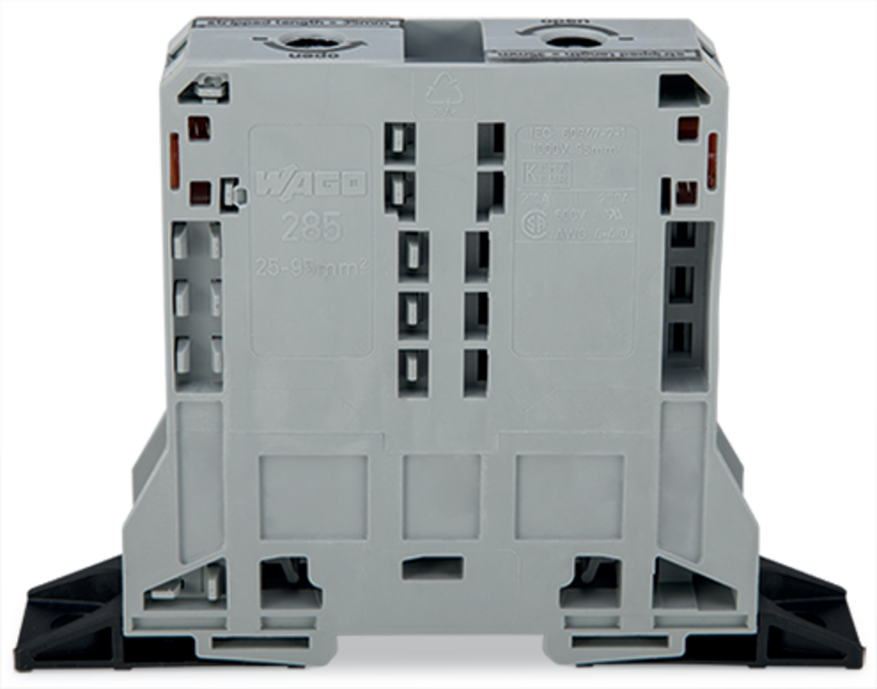 285-181 Operating Tool Conductor Terminal Block, 1 kV, 232 A, 4 to 4/0 AWG Wire, 1 Poles, Panel Mount