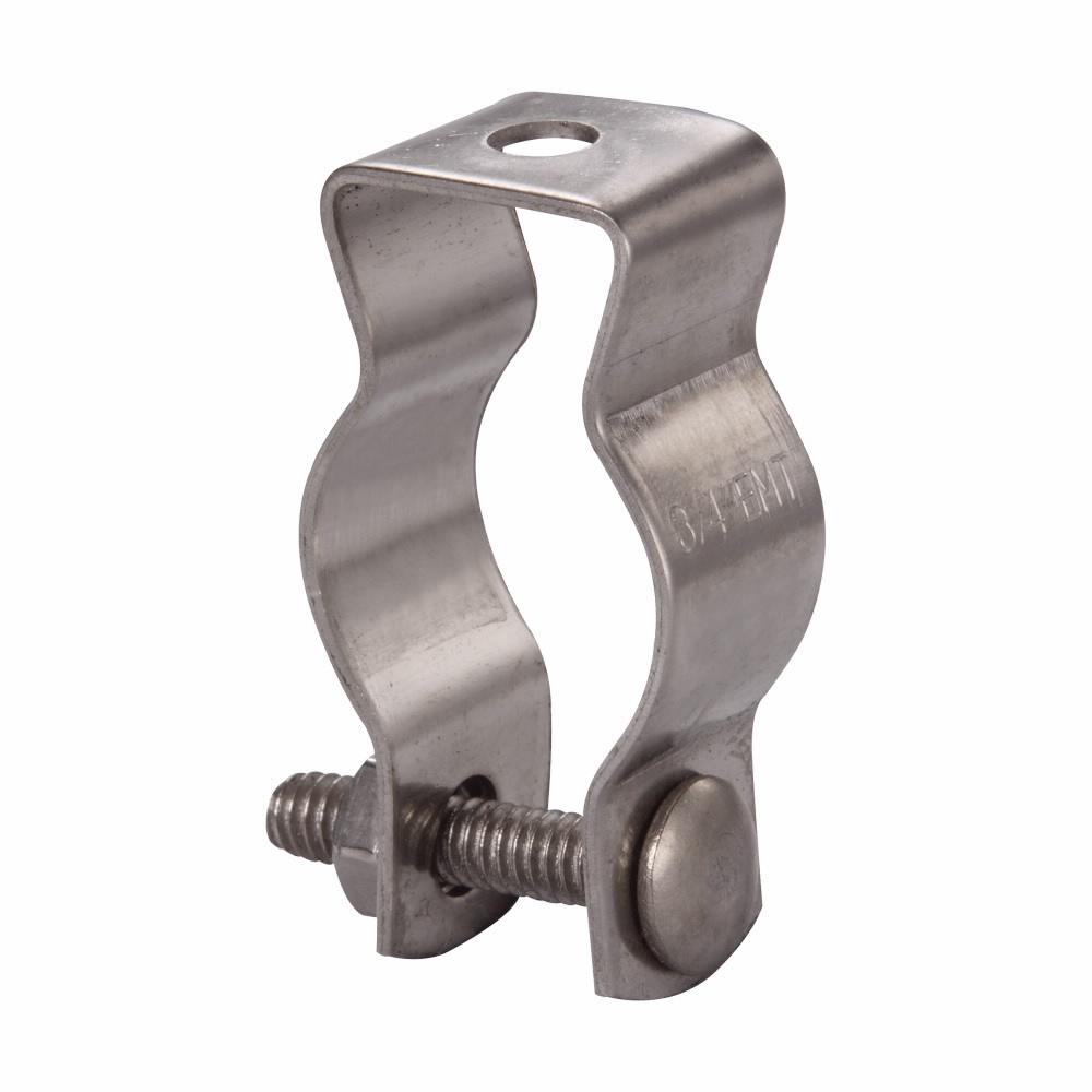 1BSS Conduit Hanger With Bolt, 3/4 in, For Use With 3/4 in Rigid/IMC/EMT Conduit, 301 Stainless Steel