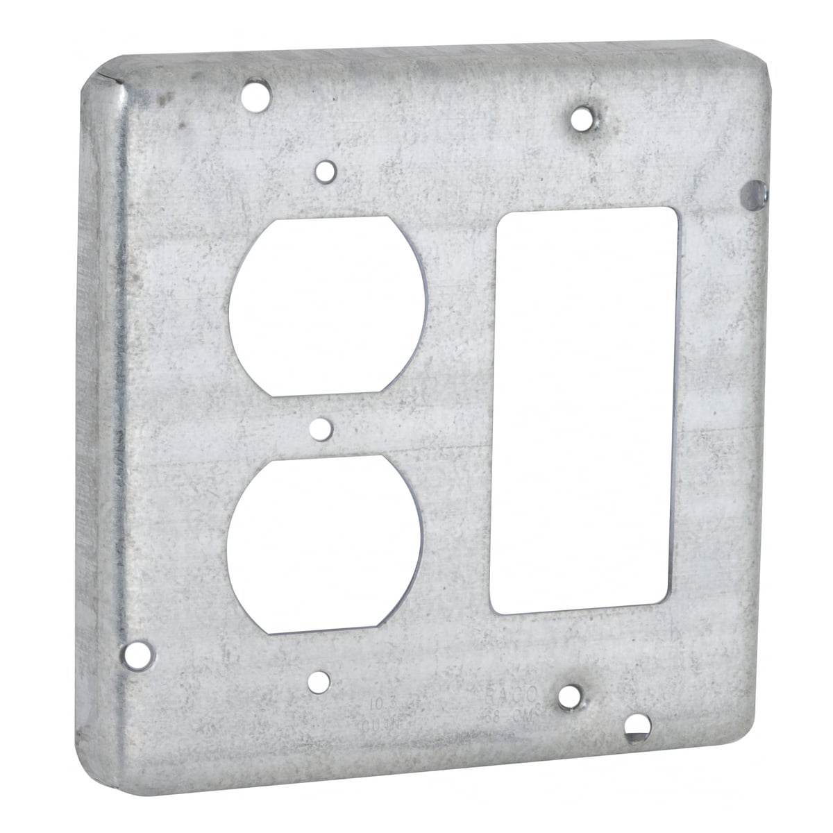 959 Square Exposed Work Cover, 4.69 in L x 4.69 in W x 1/2 in D, Steel