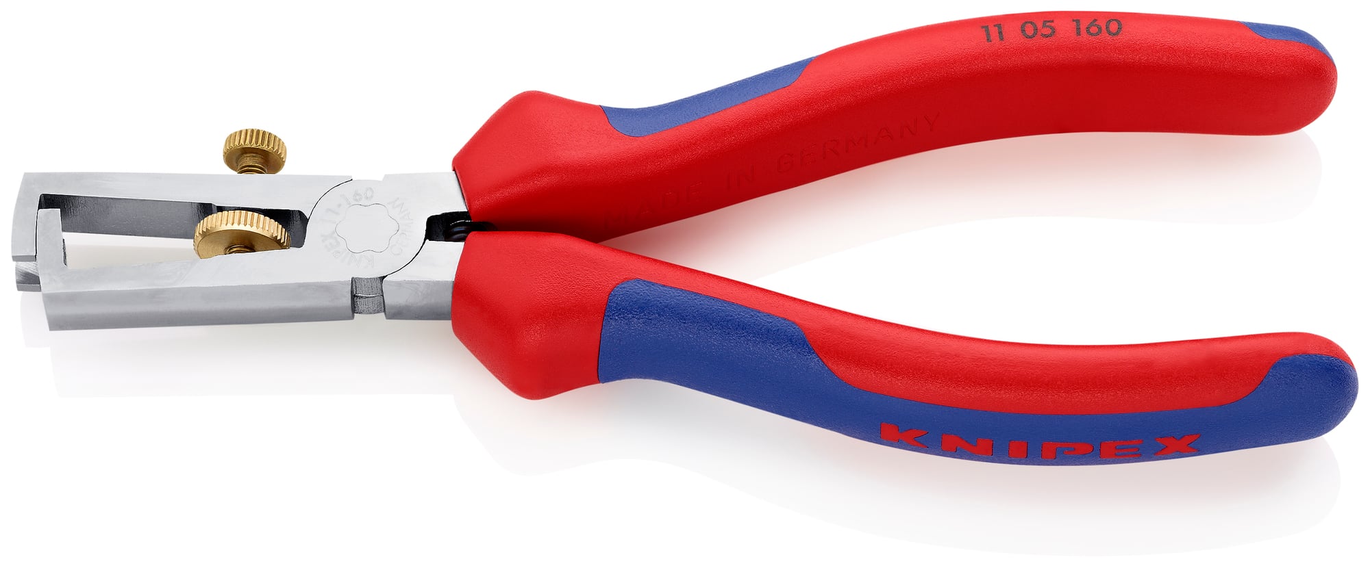 End-Type Wire Stripper, 6 1/4 in., Multi-component, Chrome Plated