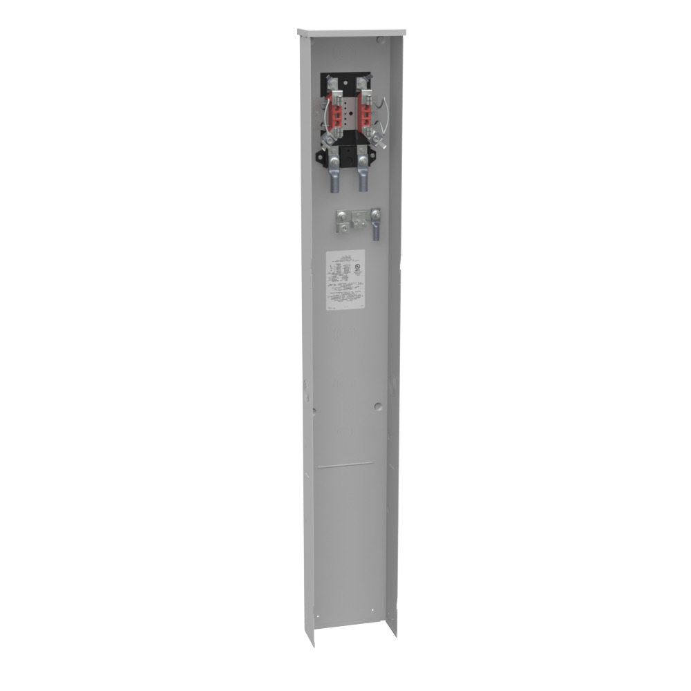 U8436-O-CECHA Single Position Meter Socket, 200 Amp, 1 Phase, Ringless, Horn, 4 Term, UG, 600V, Single Pedestal Direct Bury