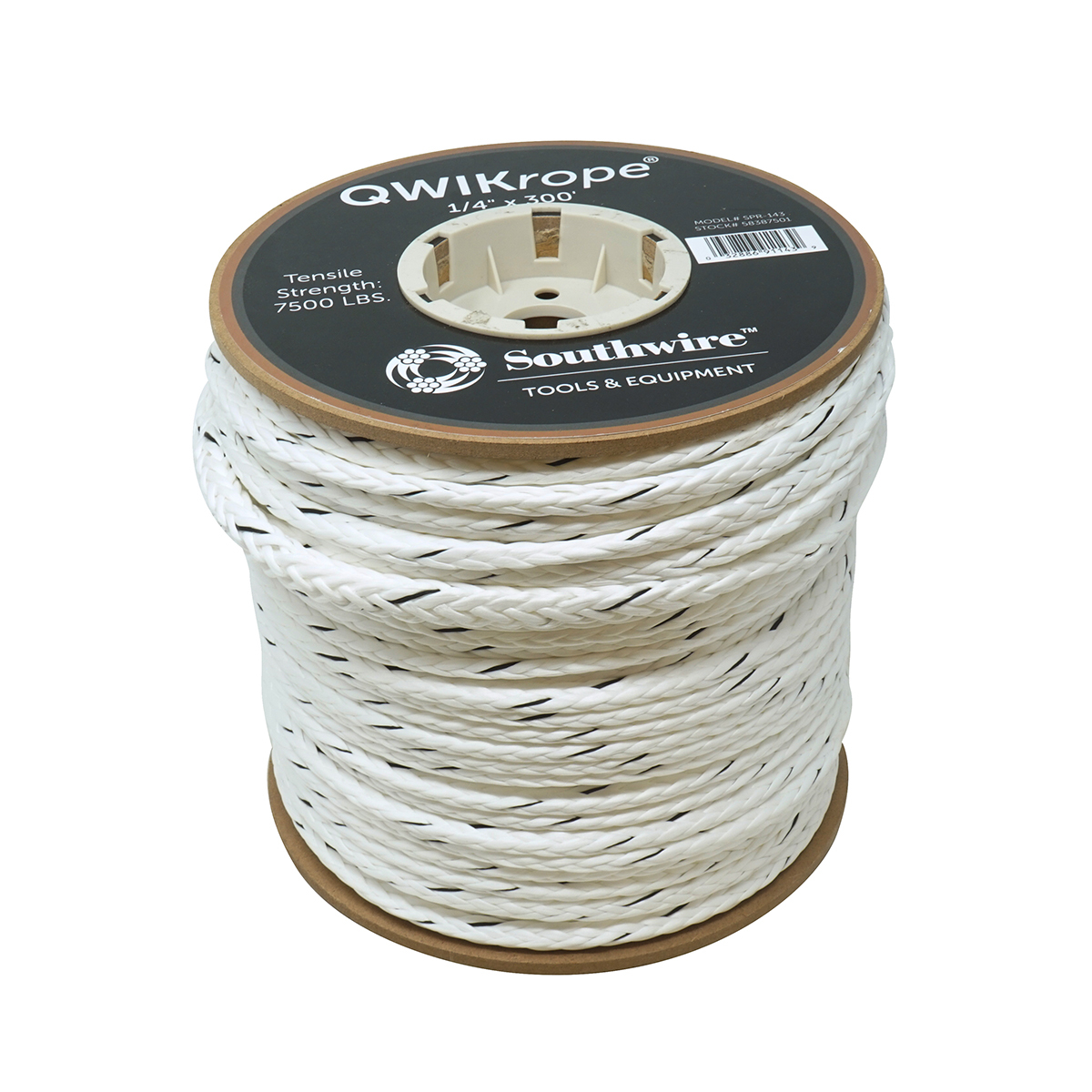 64865701 QWIKrope Pulling Rope, 600 ft L, 1100 lb Tensile Strength, Polyethylene Fiber