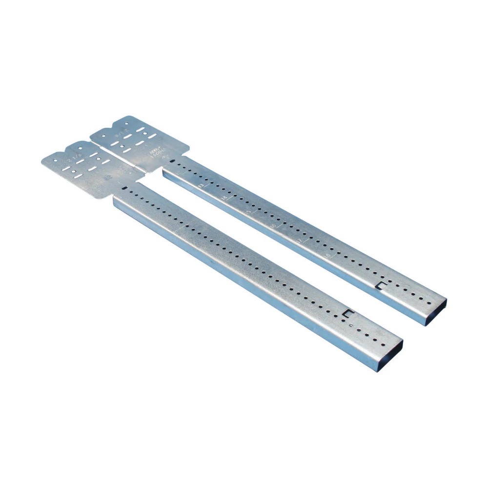 TSGB16 Telescoping Screw Gun Box Bracket, 1-1/2 in, 2-1/8 in D Box, 11 to 18 in Stud Spacing, Stud Mount, Steel, Pre-Galvanized