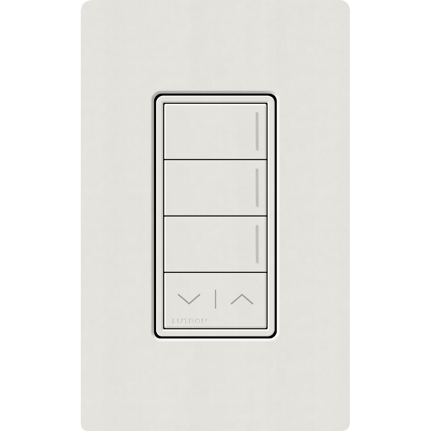RRST-W3RL-LG Sunnata RF 3-Button Raise/Lower Wall Keypad for RA3 Systems, Neutral Required, 120-277V, Lunar Gray