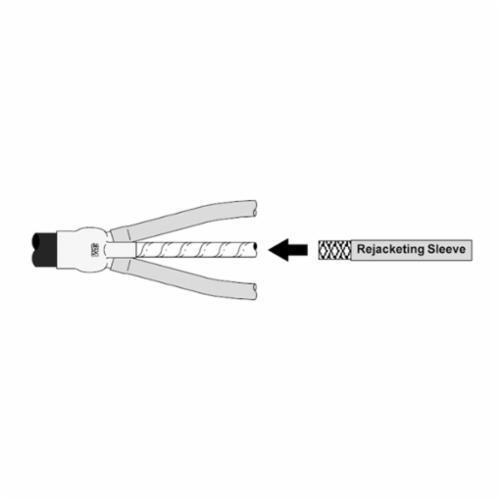 7100035795 RJS Rejacketing Sleeve, For Use With Cold Shrink QT II and QT III Silicone Rubber Termination, Rubber, Dark Gray