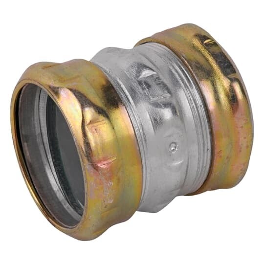 TK116A-RT Steel City Raintight Thinwall Compression Coupling, 2 in, For Use With EMT Conduit, Steel, Zinc Plated