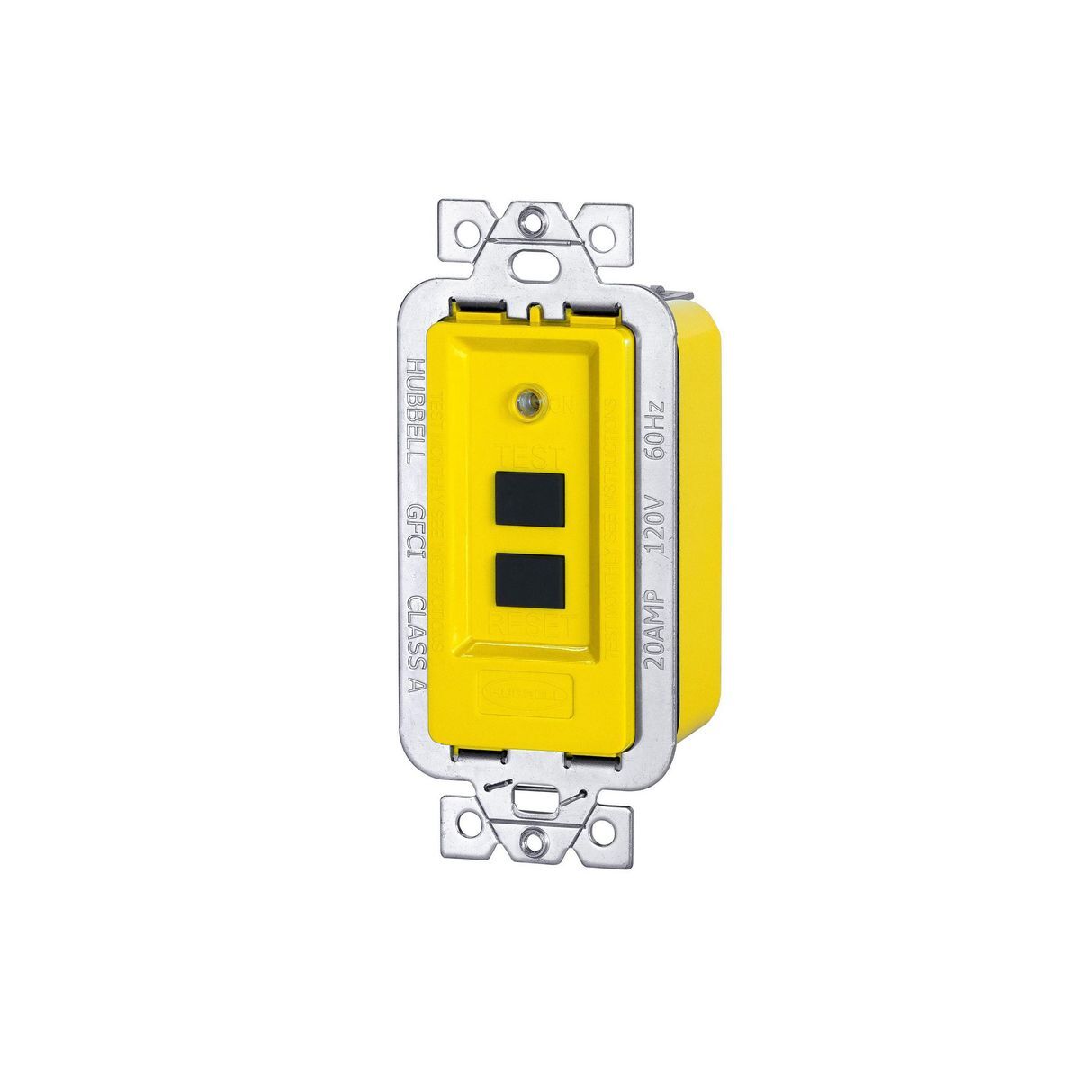GFMST20A Extra Heavy Duty GFCI Module Power Protection Products, 120 V AC, 20 A, 2 Poles, 3 Wires, Yellow