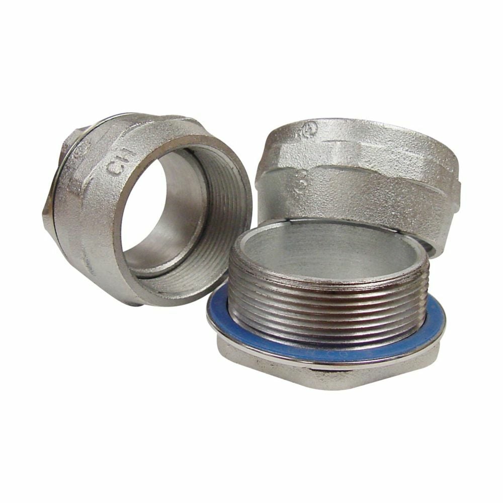 HUB2 Space Saver Conduit Hub, 3/4 in, For Use With IMC/Rigid Conduit, Malleable Iron, Electro-Plated Zinc