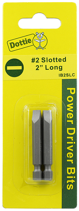 IB2SLC 2-Piece Carded Power Bit, #2 Point, 2 in OAL, Steel