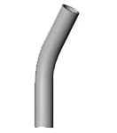 59069 Standard Radius Elbow, 2 in Plain End Trade, 30 deg, PVC