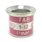 Copper Cable Joint, Wire Range Min: 2 #4 Sol or Str, Max: 2 #4 with 1 #10 Sol or Str, Tin Plated, Pink Die