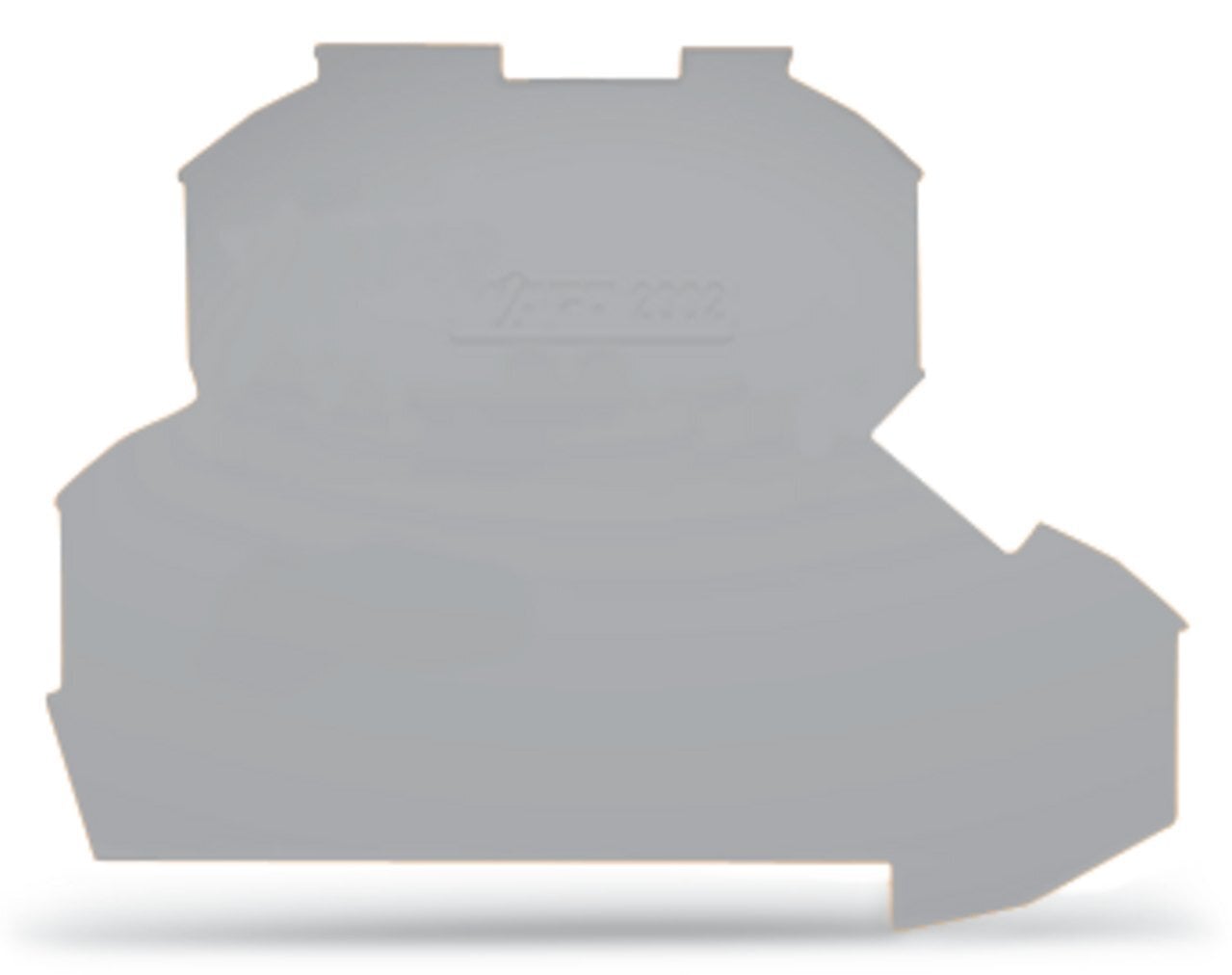 2002-2291 End and Intermediate Plate, For Use With 2002 Series TOPJOB S Rail Mounted Terminal Blocks, Gray