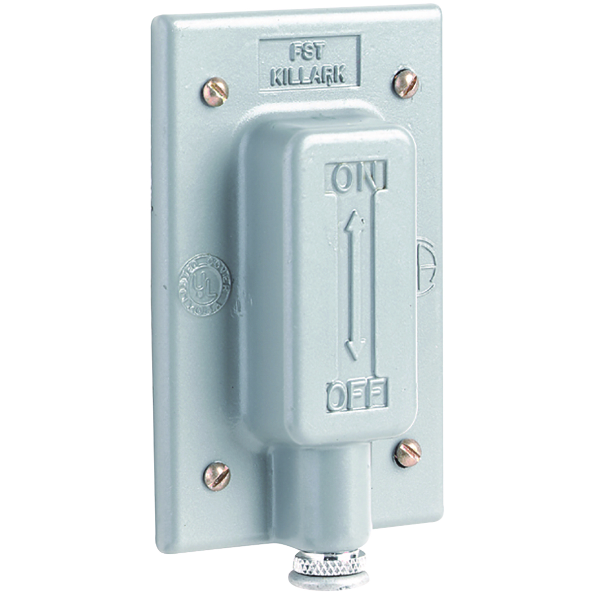 FST F Series Device Box Cover, 1 in L x 2-13/16 in W, Toggle Switch Cover, Cast Aluminum