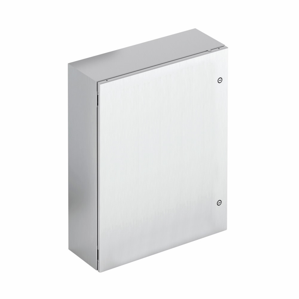 363612-SDSS4 Premier 1-Solid Door Slotted Electrical Enclosure, 36 in W x 12 in D x 36 in H, NEMA 4X NEMA Rating, 304 Stainless Steel
