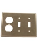 84021-40 Standard Size Combination Wall Plate, 3 Gangs, 6-3/8 in W x 4-1/2 in H, 302 Stainless Steel