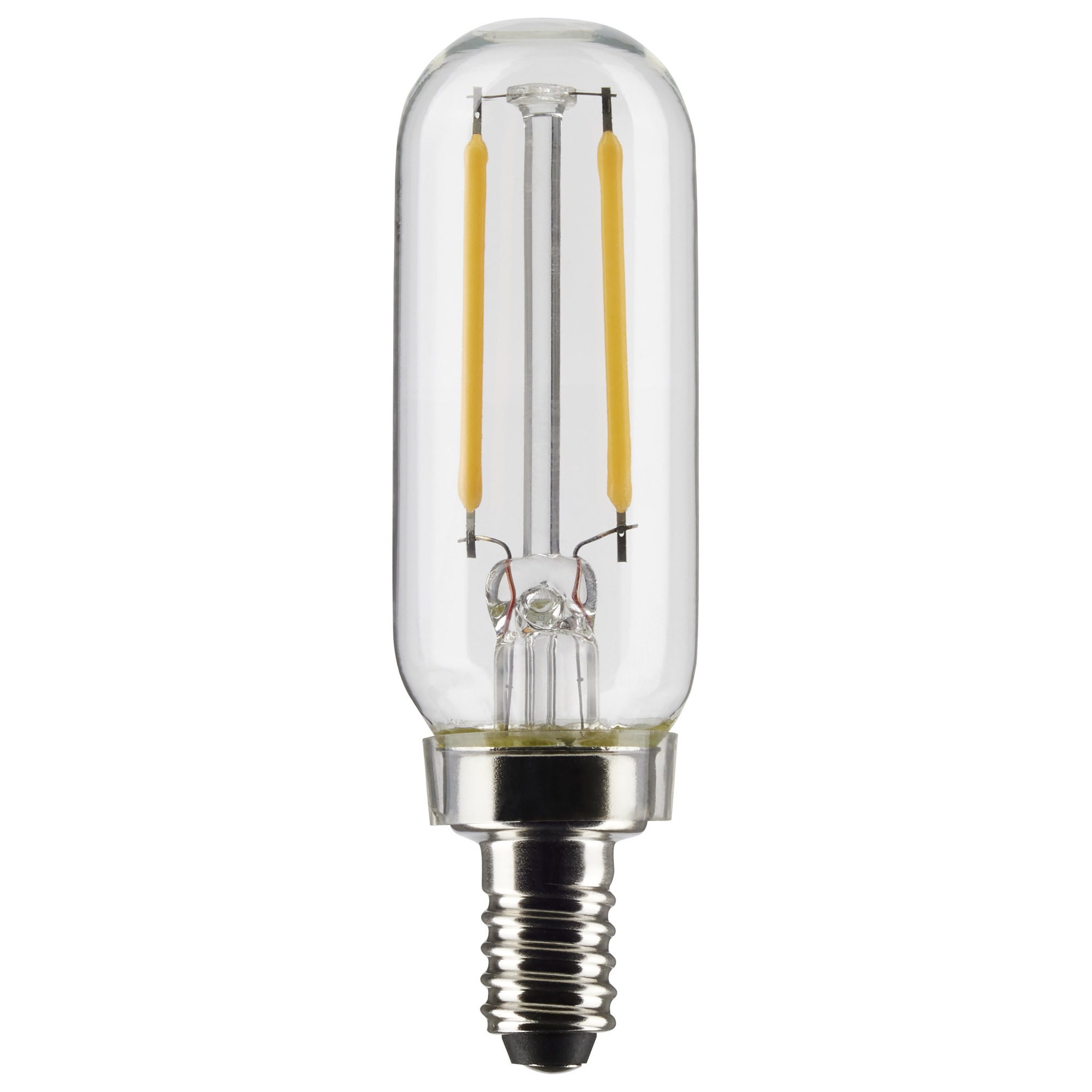 S21341 Bulb, 2.8 W, 25 W Incandescent Equivalent, E12 Lamp Base, T6 Shape, 200 Lumens