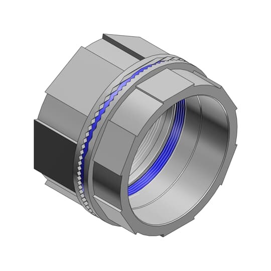 H050BHD T&B Bulkhead Fitting With Thermoplastic Insulated Throat, 1/2 in, For Use With Rigid/IMC Conduits, Zinc