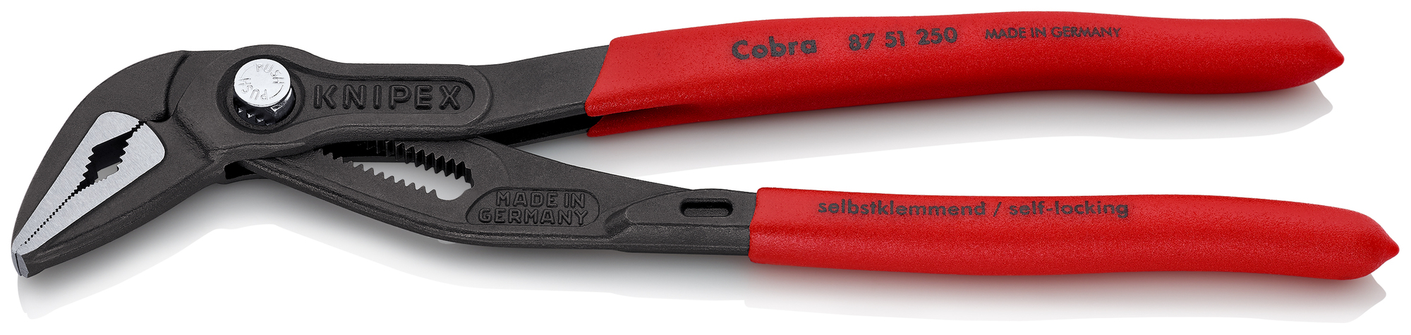 Cobra Extra-Slim (ES) Water Pump Pliers, 10 in., Non-Slip Plastic, Bulk