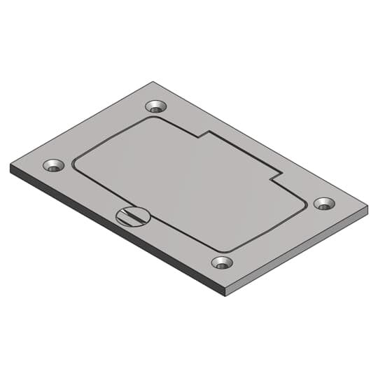 P64-GFCI-AL Steel City MopTite Cover Plate With GFCI Flip Lid, 4-1/2 in L x 3 in W, Aluminum