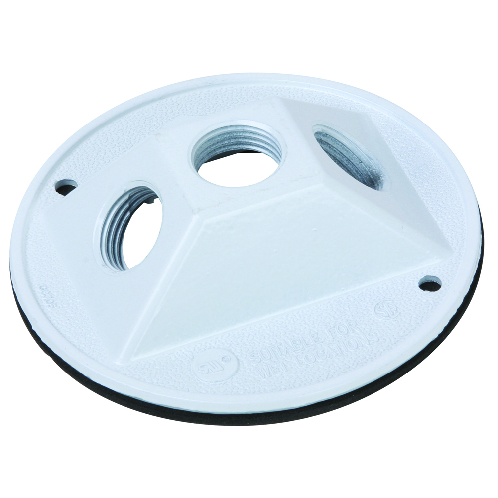 WPRB13W 4-in Round Outdoor Cluster Cover, White