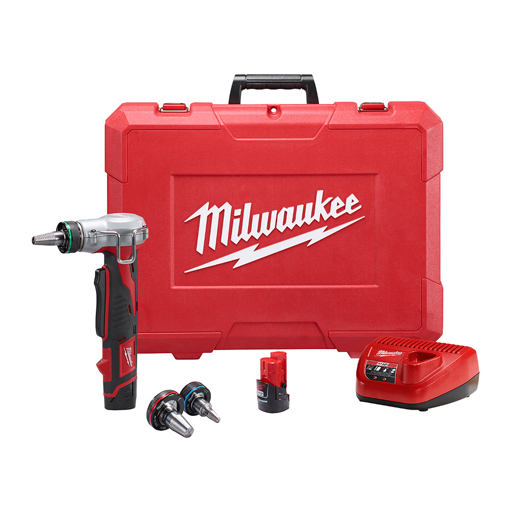 2432-22 M12 ProPEX Compact Cordless Expansion Tool Kit, 3/8 to 1 in Tubing, 12 V DC, Li-Ion Battery