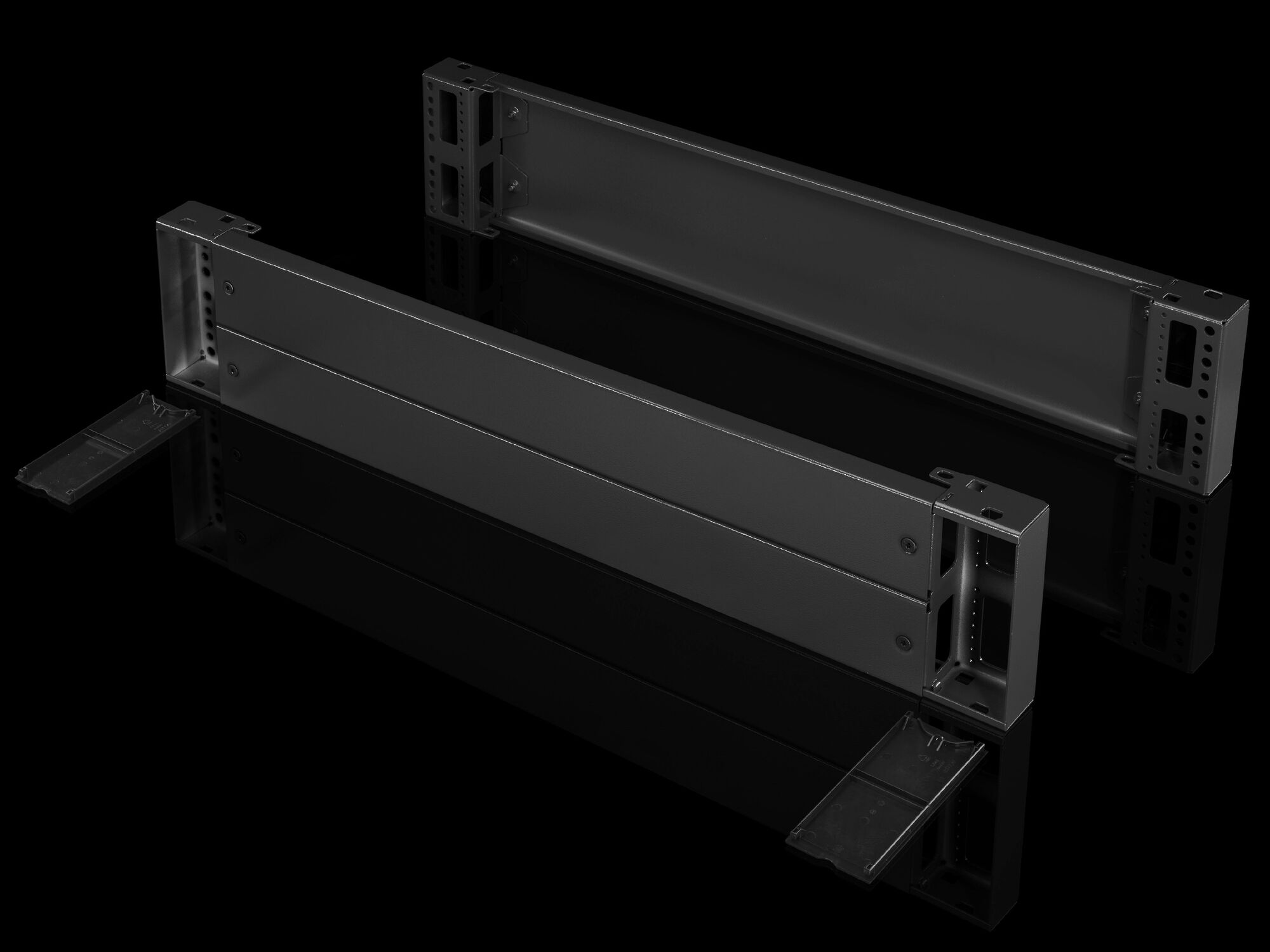 8602800 Front/Rear Base/Plinth Component, 7.9 in H, For Use With TS, SE, CM, TP, PC, IW, TS IT Series 31 in D Enclosure, Carbon Steel, Umbra Gray