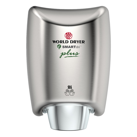 K-973P2 SMARTdri Plus K Automatic Energy Efficient High Speed Intelligent Hand Dryer, 78 cfm Flow Rate, 400/1200 W Power Rating, 110/120 V, 3.3/10 A, Silver