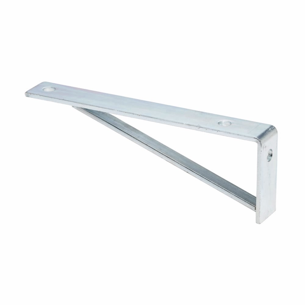 B188ZN Channel Bracket, 3 Holes, 12 in L x 1-5/8 in W x 7/32 in THK, Steel