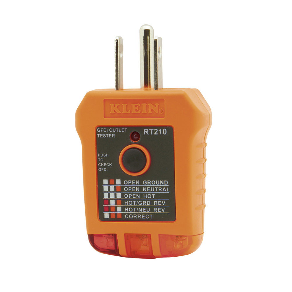 RT210 Standard GFCI Receptacle Tester, 110/125 V AC, 50/60 Hz