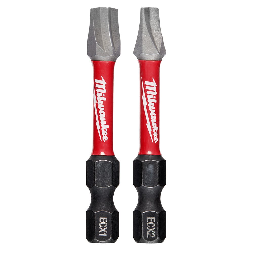 48-32-4443 Shockwave Single Ended Combo Power Bit Kit, 2 Pieces, 2 in L, 1/4 in Hex Shank, Carbon Steel