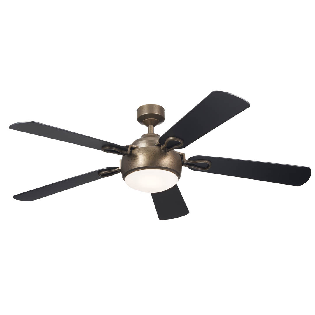 The 60-in Humble ceiling fan exudes an elegance born from simplicity. Its character bronze finish and black blades create a harmonious backdrop for illumination through Etched Cased Opal glass. With blade irons inspired by organic scrollwork and wire frame details, Humble stays true to uncomplicated beauty.
