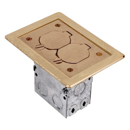 71W-DS Steel City Flush Service Floor Box Kit, Stamped Steel, 18 cu-in Capacity, 1 Gangs, 11 Knockouts, 3 in L x 2 in W x 3-1/2 in H