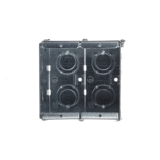 GW-235-G Steel City Gangable Masonry Box, Steel, 22 cu-in Capacity, 2 Gangs, 1 Outlets, 20 Knockouts