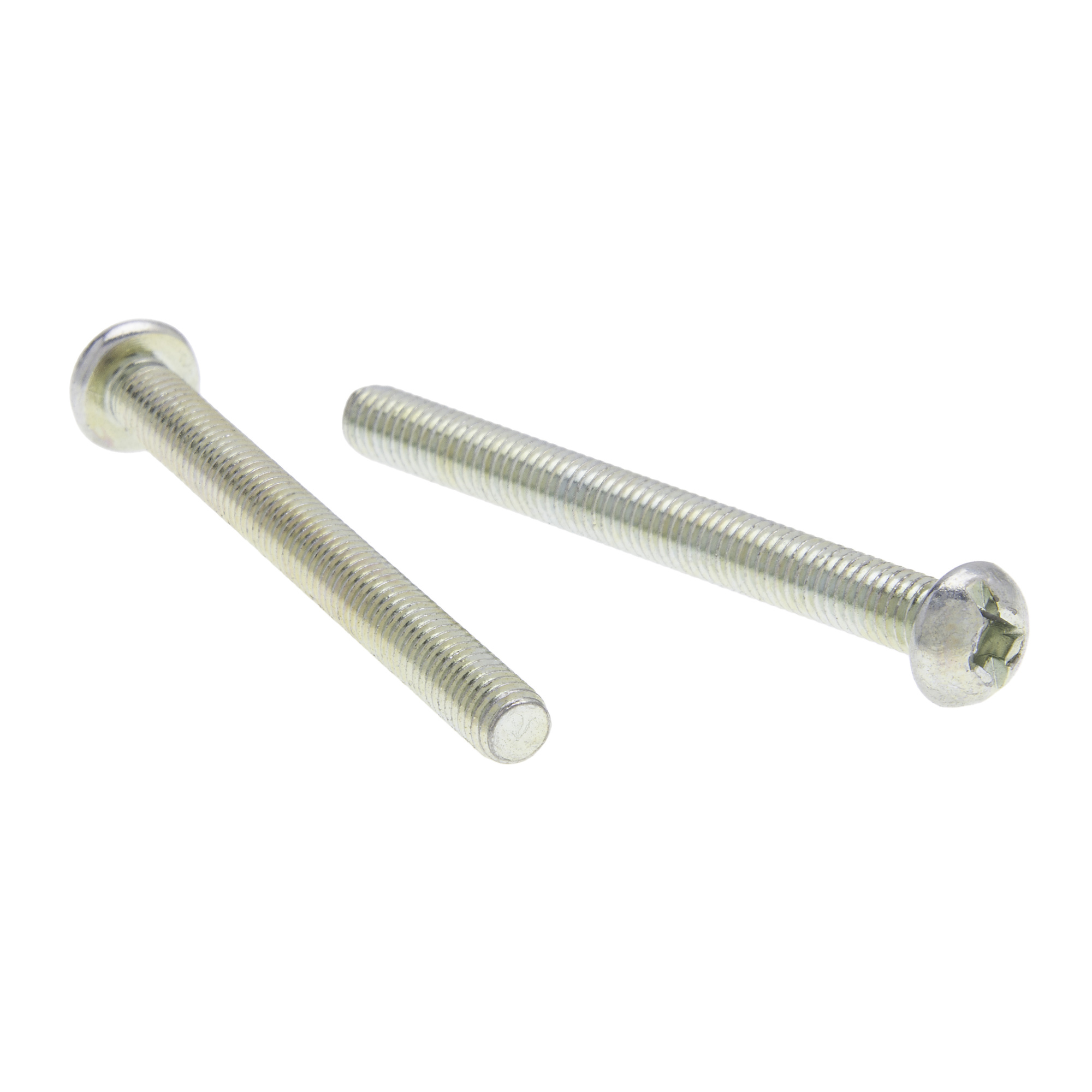JTRM22 Metallics Tri-Drive Machine Screw, 1/4-20, 3/8 in OAL, Steel, Round Head, Zinc Chromate, Phillips/Slotted/Square Drive