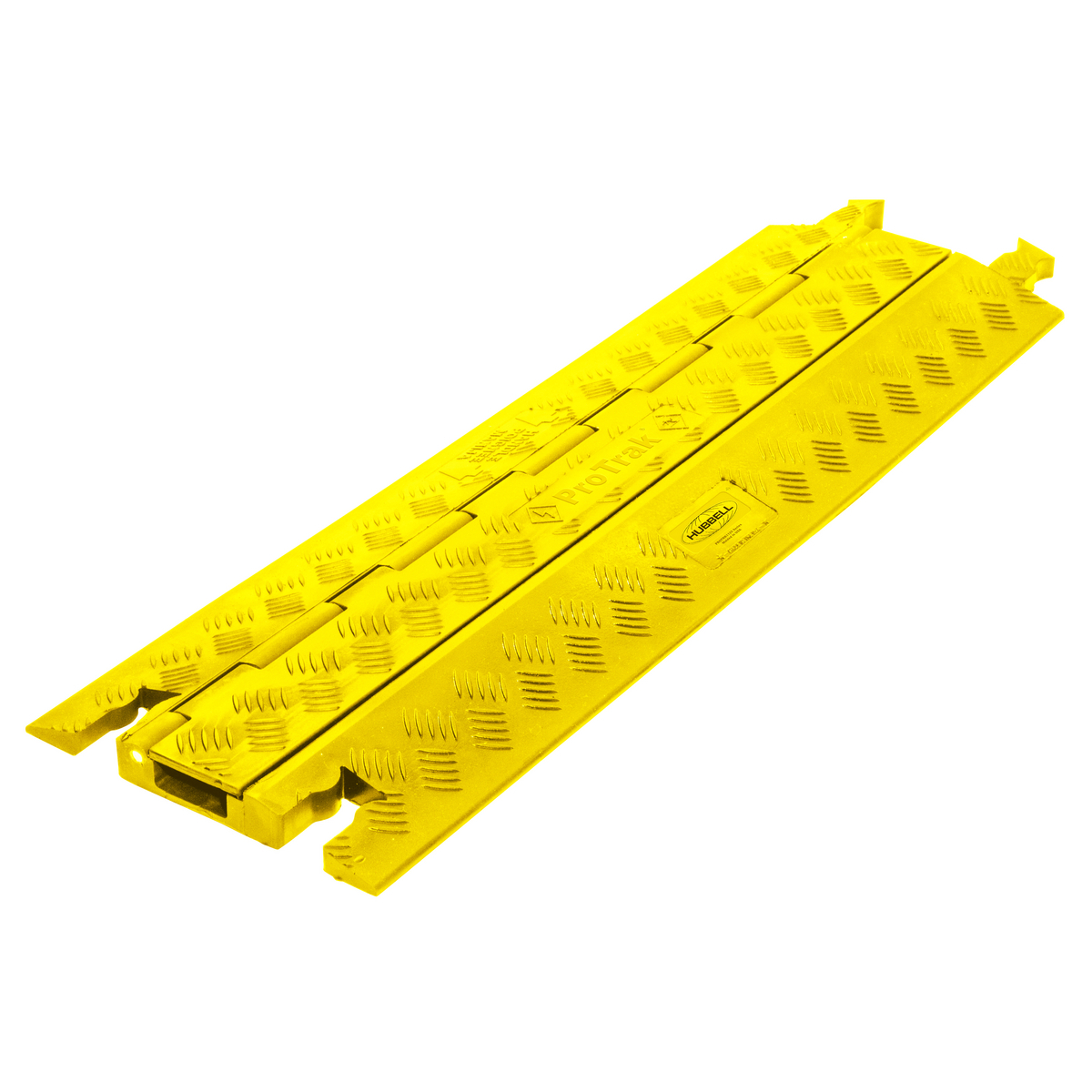 PROTRK1225Y Drop Over Single Cable Protector, 3 ft OAL x 5-1/4 in OAW x 1-1/4 in OAH, 1 Channel, Yellow