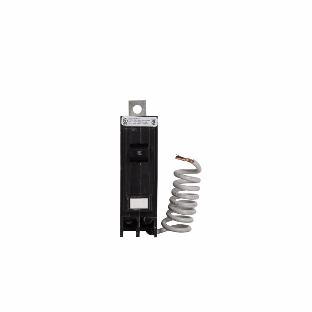 QBGFT1015 Miniature Circuit Breaker, 15 Amp, 1 Pole, 120/240V